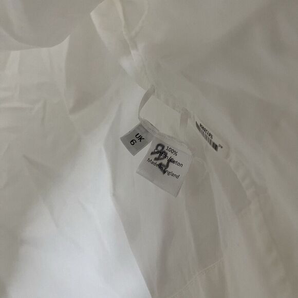 Simone Rocha White long sleeve button down collar blouse size US 2 UK6 - Picture 4 of 6